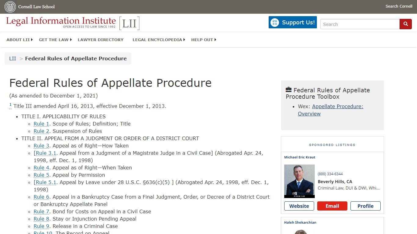 Federal Rules of Appellate Procedure | Federal Rules of Appellate ...